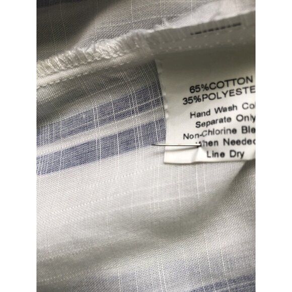 CYN byCynthia Mehta Women Multi Striped Button Front Long Sleeve Blouse Size XL - Picture 6 of 8